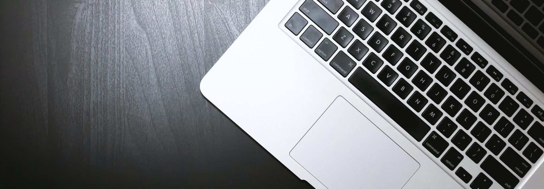 close up of laptop computer on table